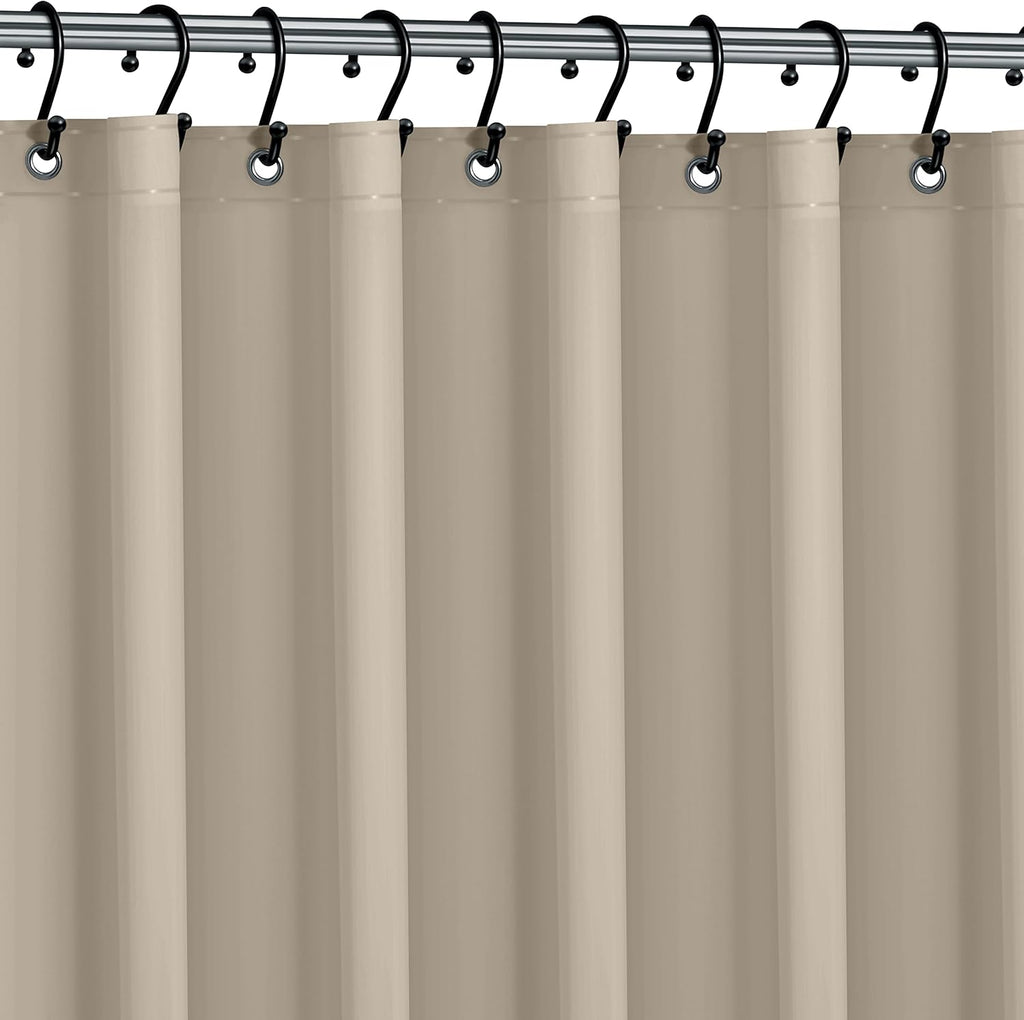 No Smell Shower Curtain Liner 72x72 White - PEVA Plastic Shower Curtain for Bathroom, PVC-Free Waterproof Shower Liner with Metal Grommets and Magnet-Weighted Bottom Hem - Washable Inner Liner