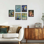 Cat Wall Art Monet Prints Vintage Canvas Wall Art Funny Cat in Water Lilies Posters for Room Bedroom Living Room Bathroom Wall Decor Aesthetic (Size: 8''x10''x1pcs)