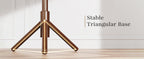 Sturdy Wooden Coat Tree with 8 Hooks, 3 Adjustable Sizes for Clothes, Hat Stand Used in Bedroom/Office/Entryway, Brown