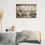 Vintage Floral Wall Art Rustic Flowers Wall Decor Farmhouse Canvas Poster Picture for Home Wall Decor, Living Room and Bedroom Decor 12x16 Inch Ready to Hang