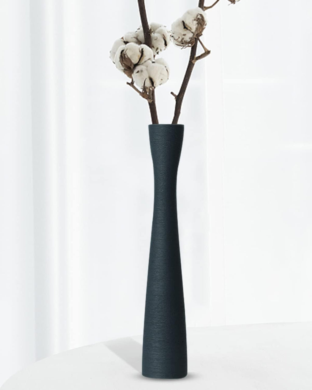 Tall Gold Vase, 16.5 Inch Skinny Flower Vases, Handmade Ceramic Vase Modern Minimalist Style for Living Room,Home,Office,Centerpiece,Table,Wedding Party