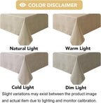 Linen Textured Table Cloths 60 x 120 Inch Premium Solid Tablecloth Spill-Proof Waterproof Table Cover for Dining Buffet Feature Extra Soft and Thick Fabric Wrinkle Free, Taupe