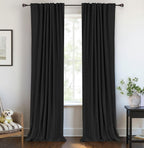 100% Blackout Shield Blackout Curtains for Bedroom 84 Inches Long, Back Tab/Rod Pocket Living Room Drapes, Thermal Insulated Blackout Curtains 2 Panels Set, 50" W x 84" L, Cream