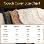 Couch Covers for Dogs Washable, Sofa Cover with Adjustable Straps for 3 Cushion Couch,Non-Slip Pet Couch Protector for Sectional & Leather Sofa, 1PC (Beige, 27.6" x 82.7")