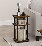 Furinno Basic Coffee Table, 2-Tier Modern Coffee Table with Open Shelf, Easy Assembly Side Table, for Living Room, Bedroom, Home Office, Amber Oak