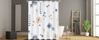 Shower Curtain Blue Eucalyptus Shower Curtains for Bathroom, Watercolor Leaf Shower Curtain Sets Waterproof Plant Shower Curtain Leaves Fabric Cloth Bathroom Curtains 72x72 inch with Hooks