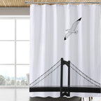 Fabric Shower Curtain Liner, Waterproof Hotel Quality, Bathroom Curtains Rust Resistant Grommets, 72 x 72 Machine Washable (Black)
