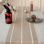 Deep Dream Tablecloths, Waterproof Table Cloth, Linens Wrinkle Free Anti-Fading, Rustic Table Cover Decoration for Kitchen Dinning Christmas (Rectangle/Oblong, 55''x70'',4-6 Seats, Light Coffee)