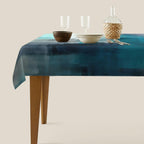 Teal Grey Tablecloth Turquoise Rectangle Table Cloth Washable Table Cover for Decoration Kitchen Dining Room 60x90 Inch
