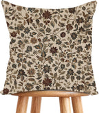 William Morris Abstract Vintage Print Floral Velvet Design Throw Pillow Covers Home Decor, Retro Art Decor Pillowcase Cushion Cover for Bed Sofa Living Room, Square 18x18inch (Black-Floral2)