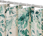 Grey Eucalyptus Shower Curtain, Watercolor Plant Leaves with Floral Bathroom Shower Curtain Set, Gray White, 72x72