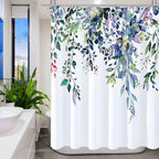Fabric Shower Curtain Liner, Waterproof Hotel Quality, Bathroom Curtains Rust Resistant Grommets, 72 x 72 Machine Washable (Black)