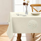 Rectangle Linen Tablecloth Waterproof & Stain Resistant, Wrinkle-Free Table Cloth Adds Elegance and Protection, Ideal for Dining, Party, Wedding and Outdoor, 52 x 70 Inch, Sage Green