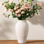 Ceramic Flower Vase Home Decor - Large Farmhouse Table Vases Rustic Vintage Living Room Kitchen Bedroom Decorations for House Book Shelf Office Coffee Desk Dining Fireplace (9" Rustic)